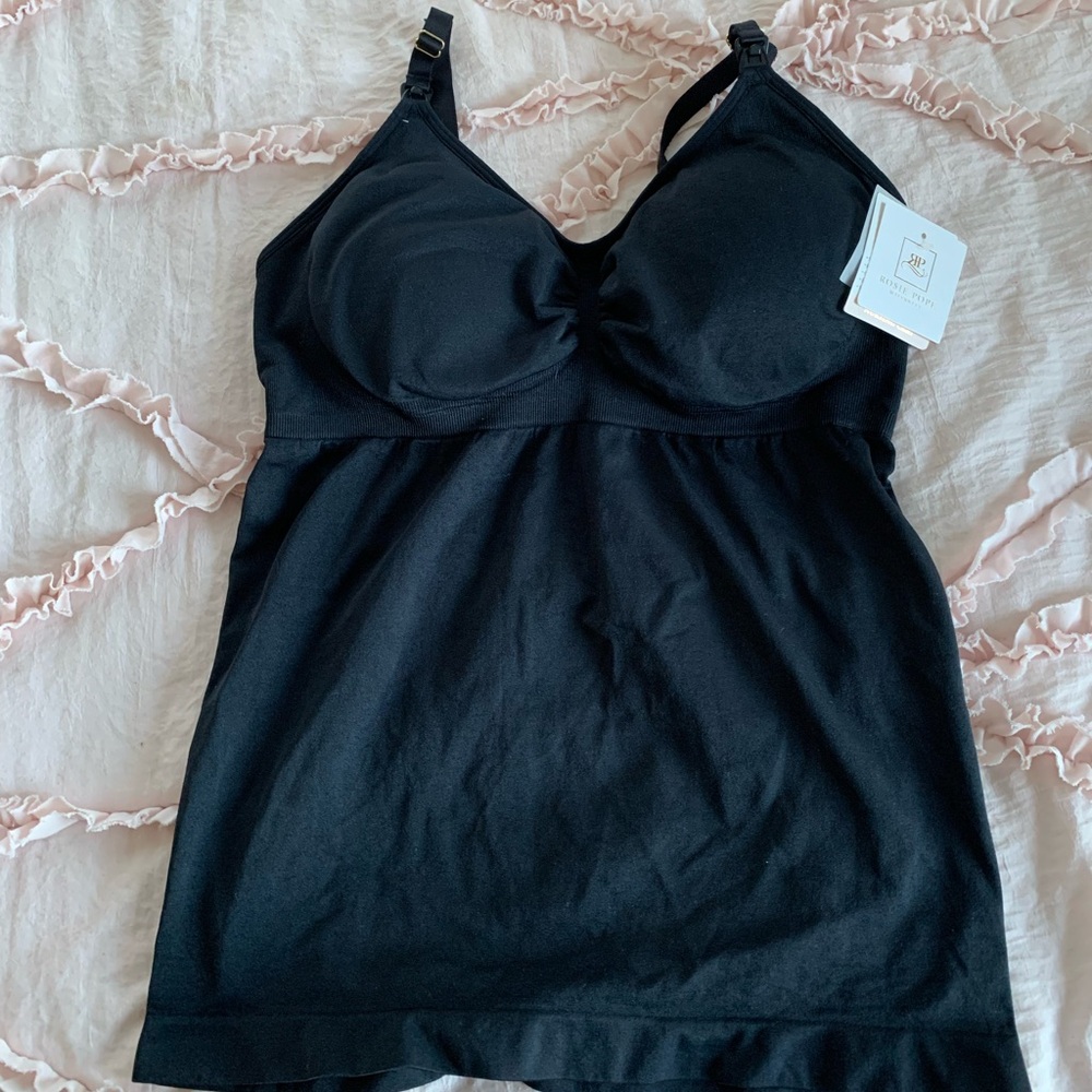 Rosey Pope Nursing tank top black